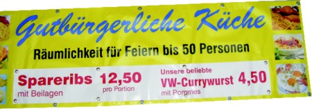 Werbebanner mit Digitaldruck
