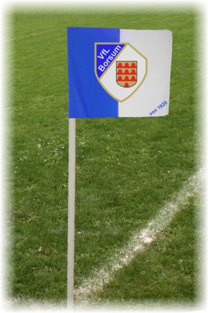 Fussballeckfahne mit Vereinswappen